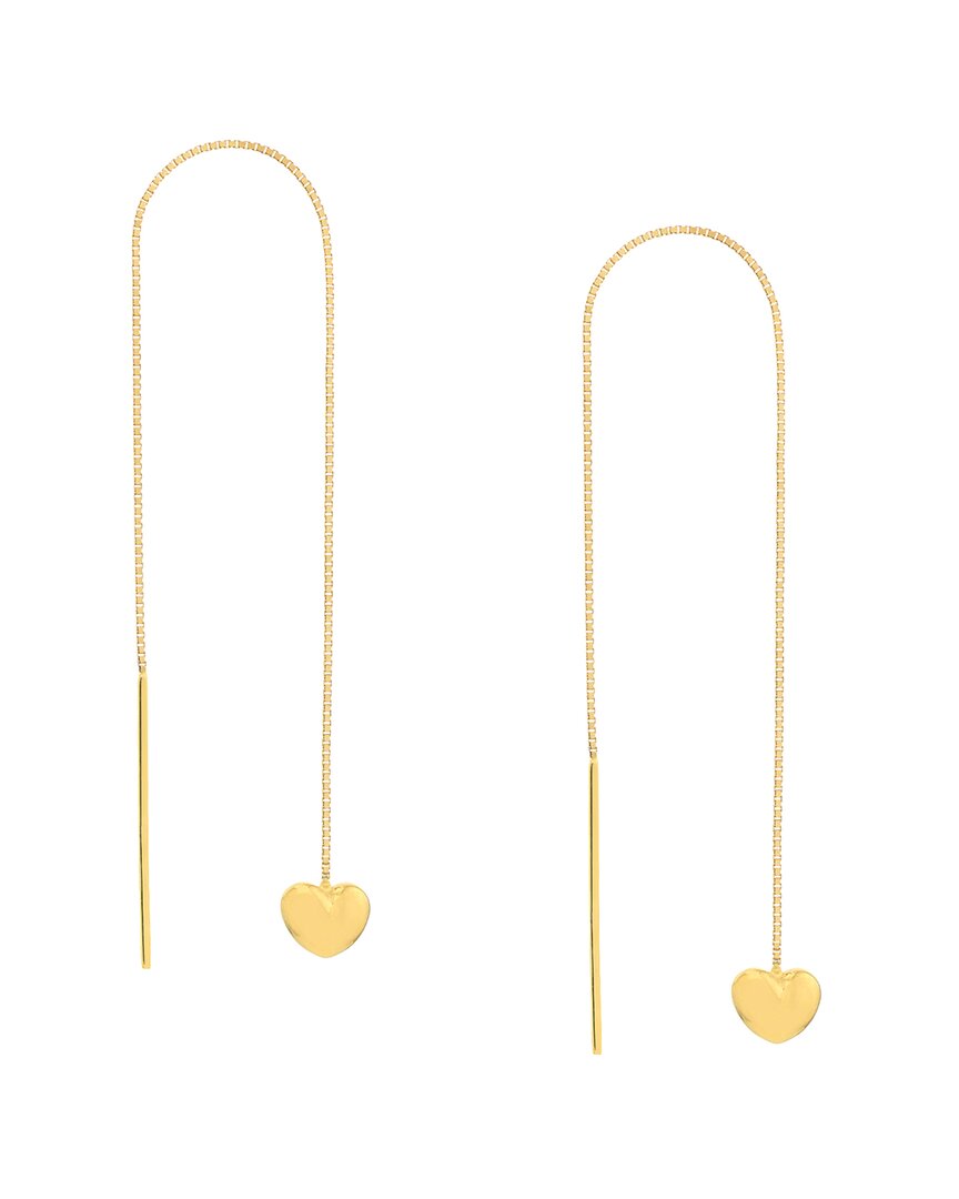 Pure Gold 14k Heart Box Earrings