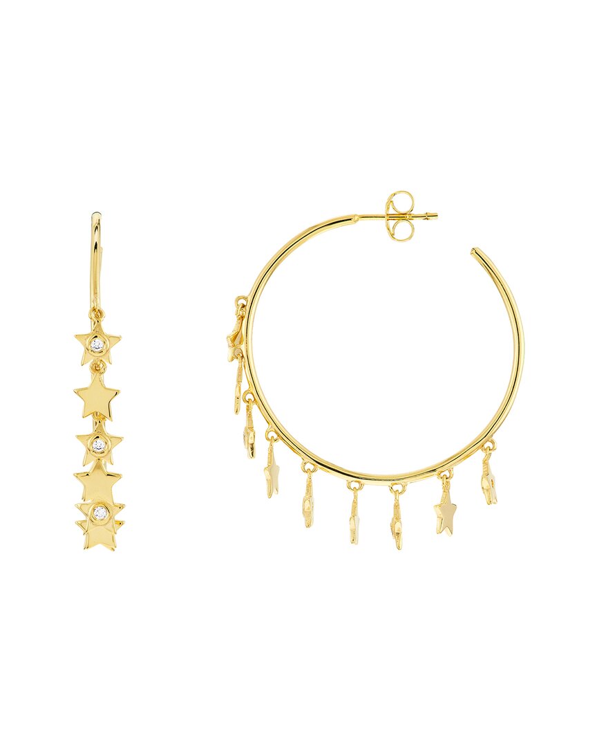 Pure Gold 14k Shaker Hoops