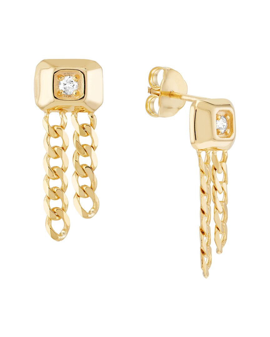 Pure Gold 14k Chain Drop Earrings