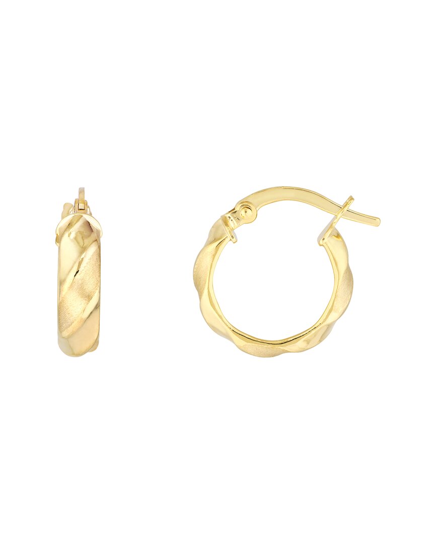 Pure Gold 14k Concave Twist Hoops