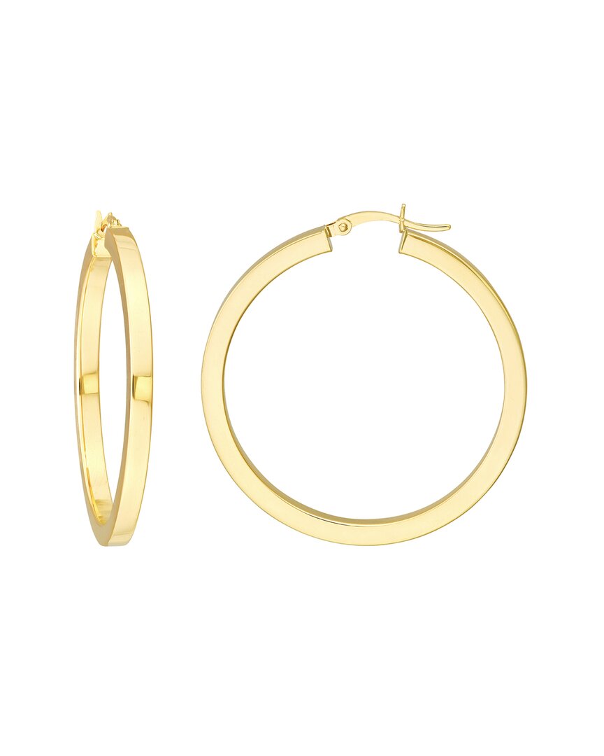 Pure Gold 14k 3x40mm Hoops