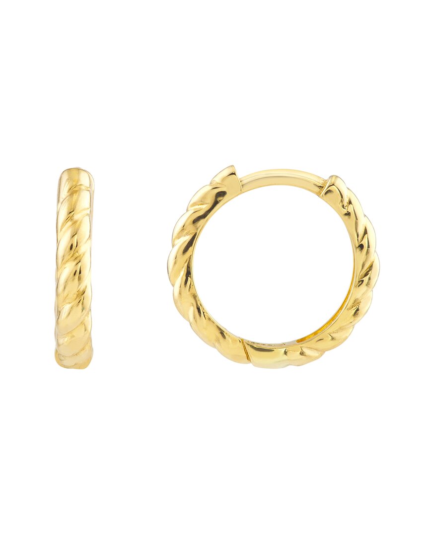 Pure Gold 14k Ribbed Hoops