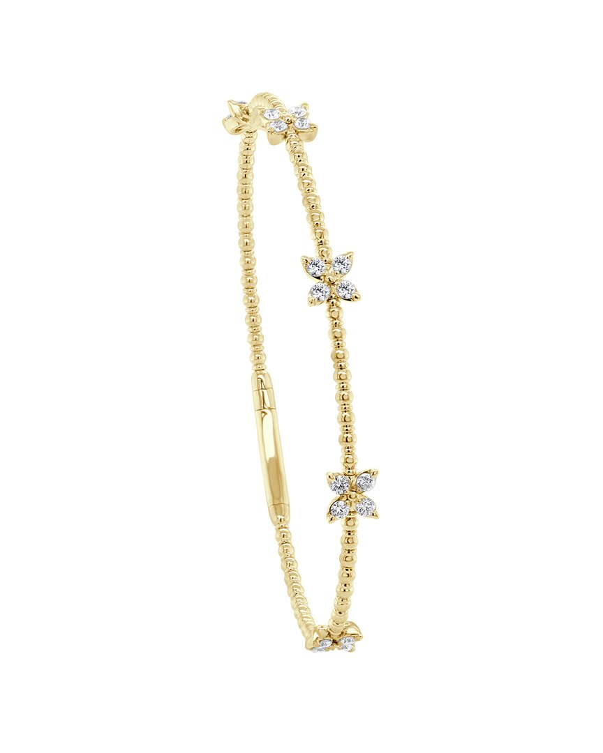 Sabrina Designs 14k 0.60 Ct. Tw. Diamond Butterfly Station Bangle Bracelet
