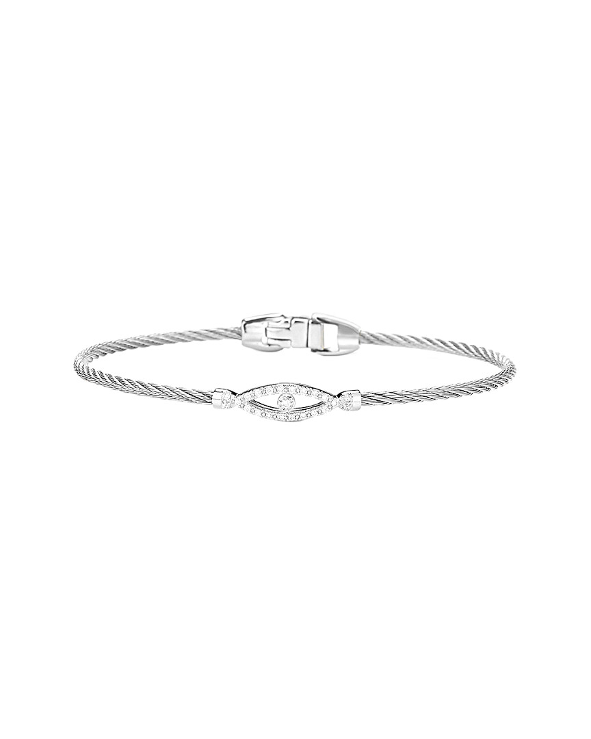 Alor Classique 18k 0.13 Ct. Tw. Diamond Bangle Bracelet