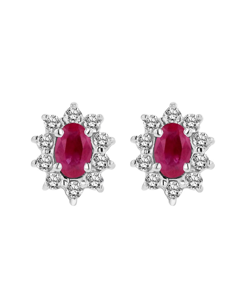 Diana M. Fine Jewelry 14K 0.70 ct. tw. Diamond & Ruby Earrings