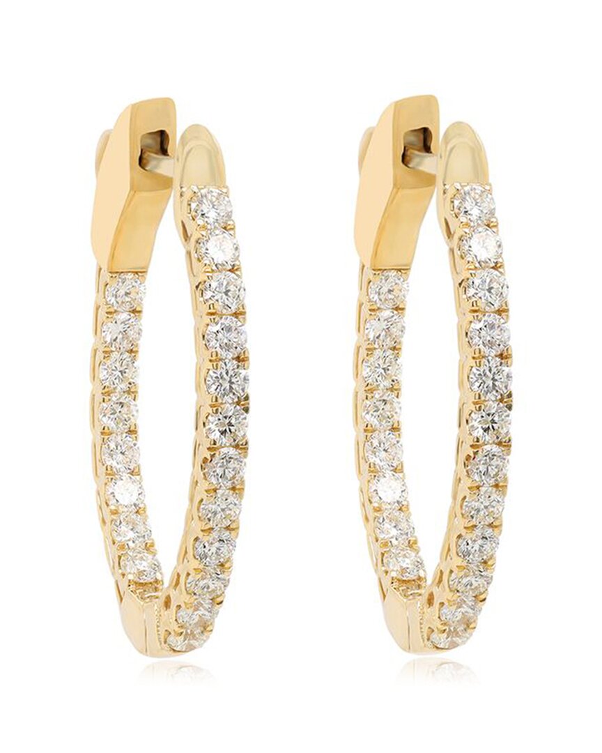 Diana M. Fine Jewelry 14K 0.90 ct. tw. Diamond Oval Hoops