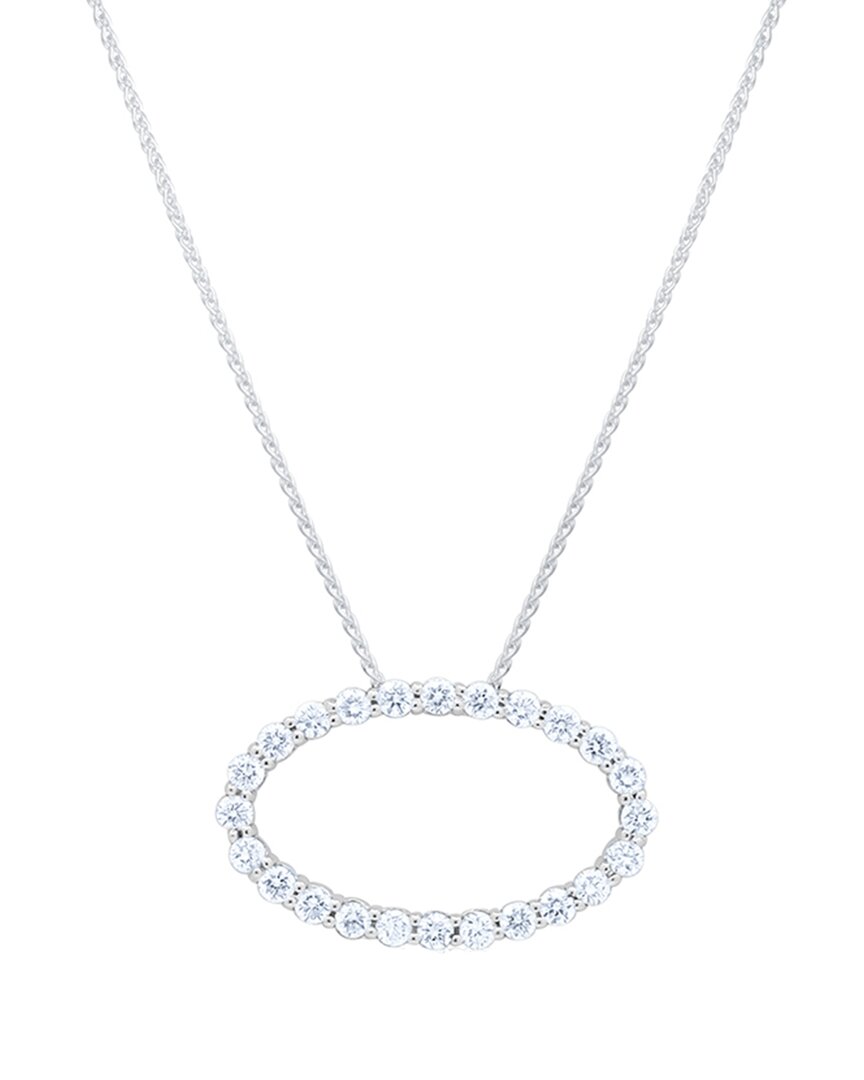 Diana M. Fine Jewelry 14K 0.75 ct. tw. Diamond Oval Pendant Necklace