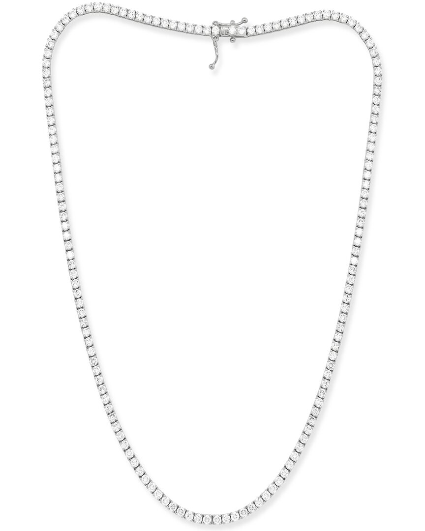 Diana M. Fine Jewelry 14k 8.00 Ct. Tw. Diamond Tennis Necklace In Metallic