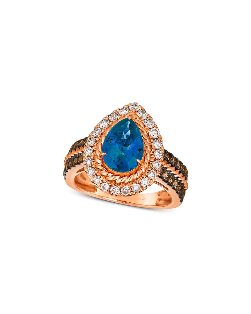 Le Vian ® Deep Sea Blue Topaz™ 14k Rose Gold 3.17 Ct. Tw. Diamond & London Blue Topaz Ring In Gold