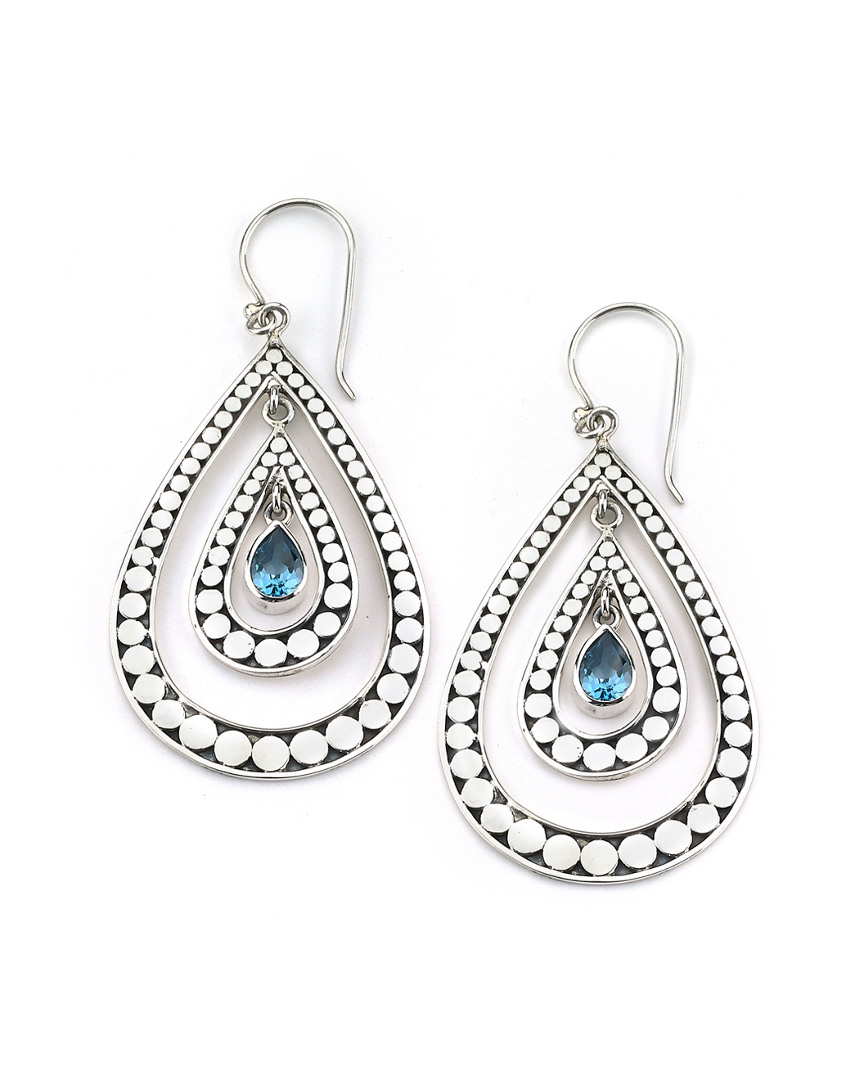 Image of Samuel B. Silver . ct. tw. Topaz Earrings