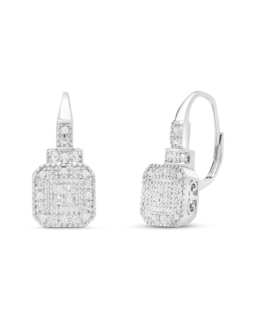 Jaclyn Smith Platinum Plated 0.25 Ct. Tw. Lab-grown Moissanite Earrings In No Color