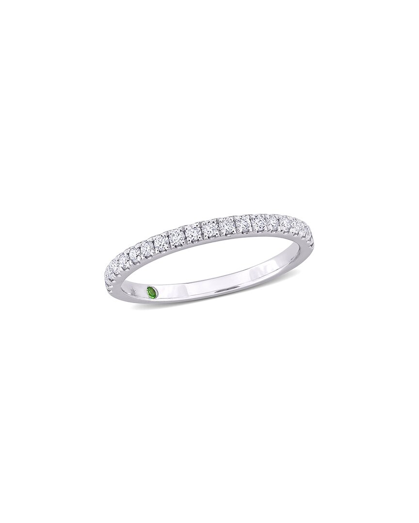 Lab Grown Diamonds 14k 0.31 Ct. Tw. Lab Grown Diamond & Tsavorite Ring