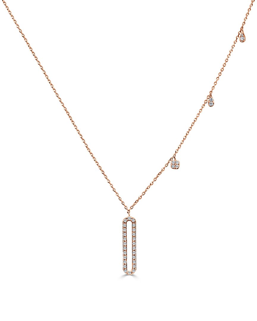 Sabrina Designs 14k Rose Gold 0.18 Ct. Tw. Diamond Necklace