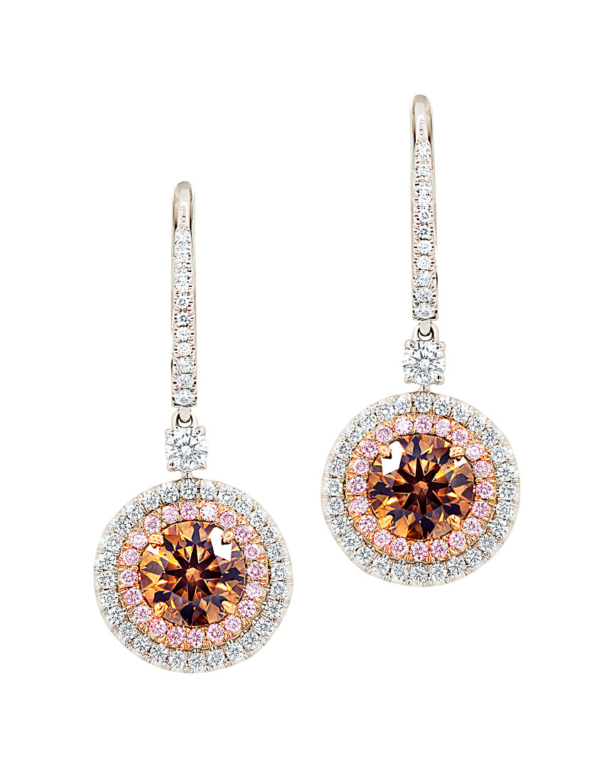 Diana M. Fine Jewelry 18k Two-tone 4.02 Ct. Tw. Diamond Earrings