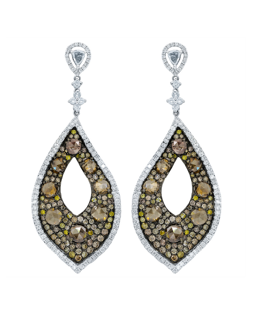 Diana M. Fine Jewelry 18k 10.28 Ct. Tw. Diamond Earrings