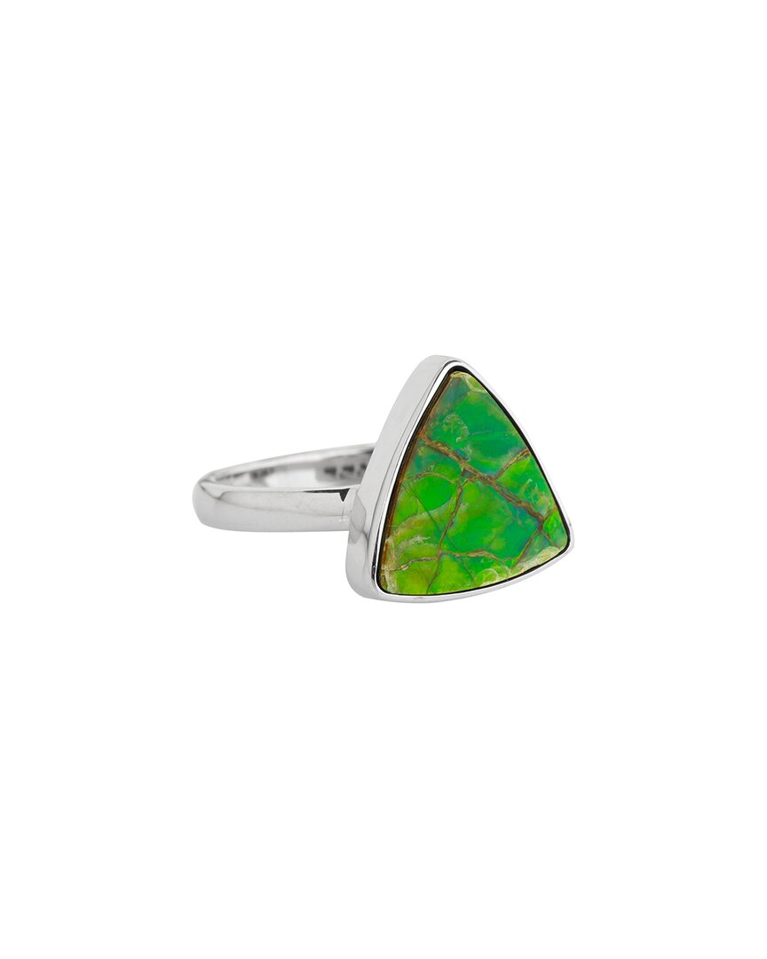 Tiramisu Silver 6.85 Ct. Tw. Ammolite Ring