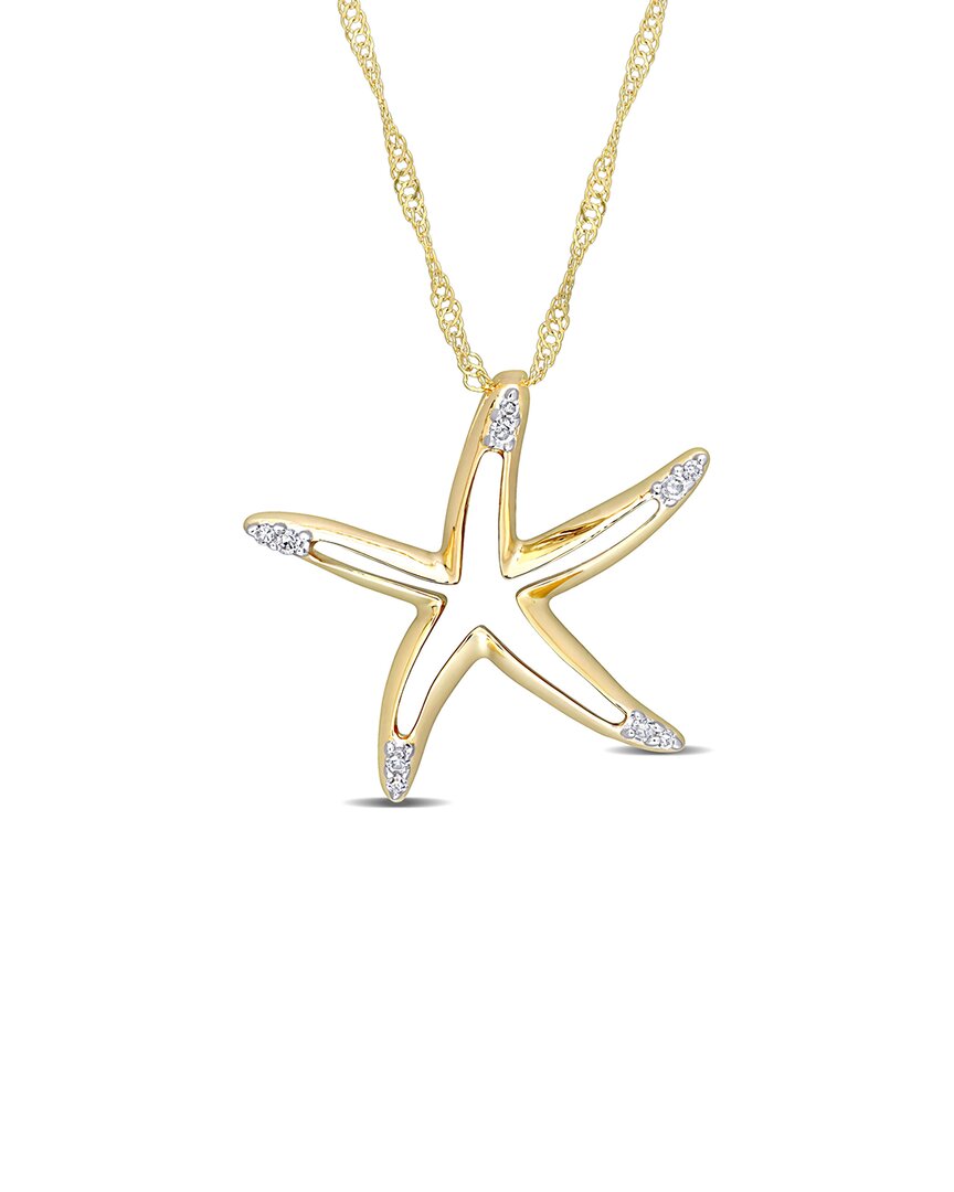 Rina Limor 10k 0.04 Ct. Tw. Diamond Necklace
