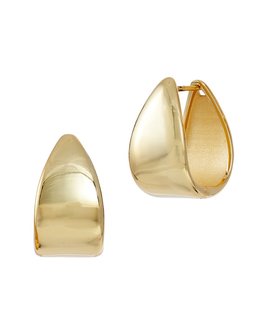 Savvy Cie 18k Plated Chunky Hoops In Gold