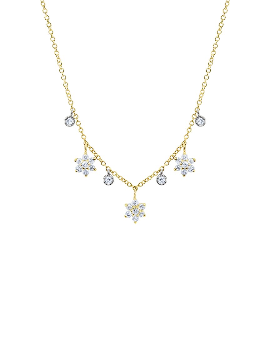 Shop Meira T 14k Two-tone 0.36 Ct. Tw. Diamond Star Necklace