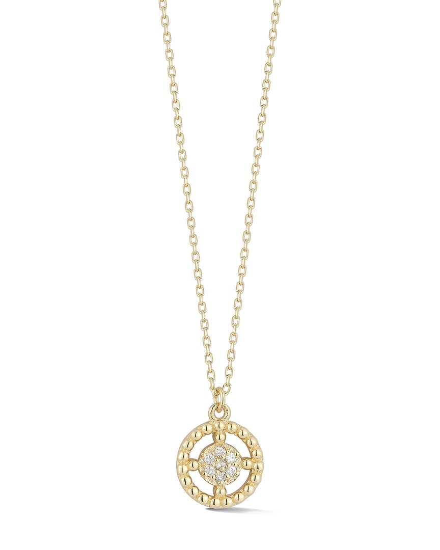 Ember Fine Jewelry 14K 0.05 ct. tw. Diamond Circle Pendant Necklace