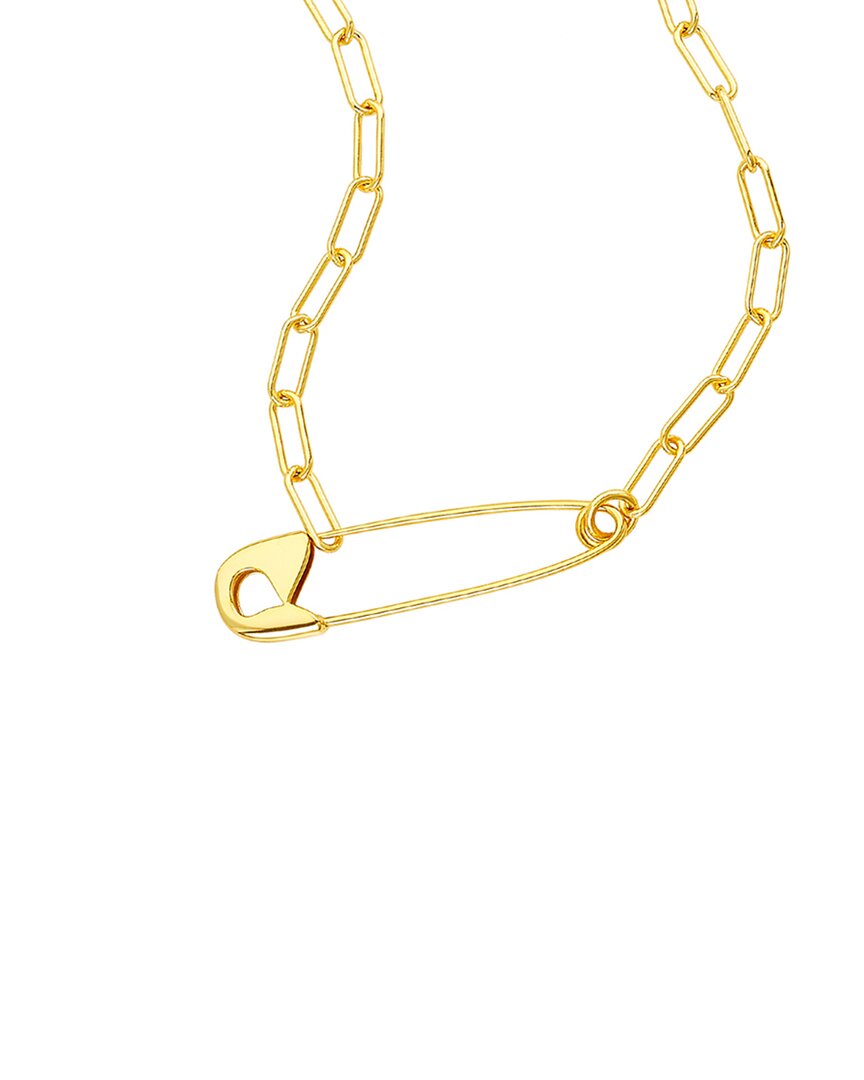 Shop Adornia 14k Plated Safety Pin Necklace