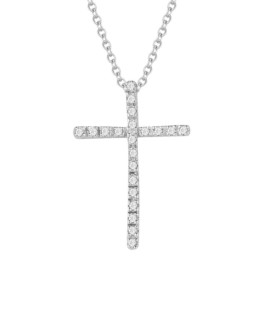 I. Reiss 14k 0.25 Ct. Tw. Diamond Cross Necklace In Gold