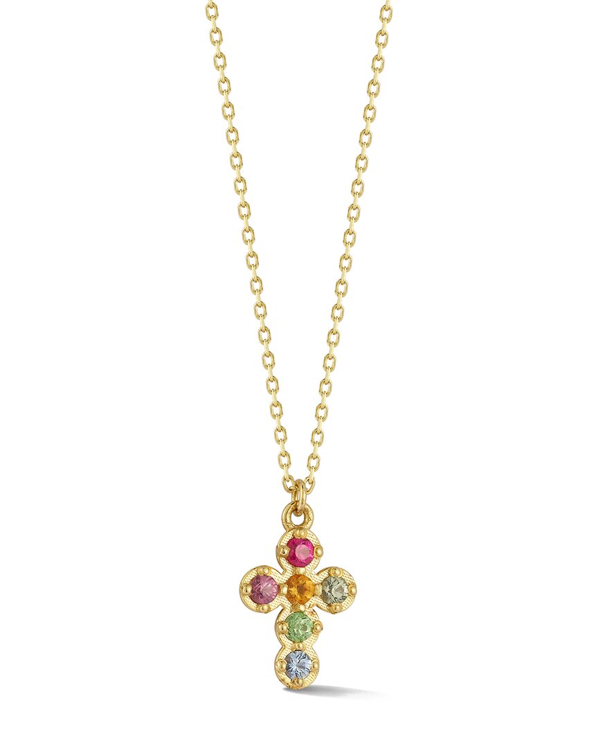 Ember Fine Jewelry 14k Gemstone Cross Necklace
