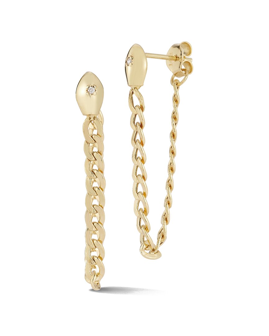 Ember Fine Jewelry 14K 0.03 ct. tw. Diamond Snake Earrings
