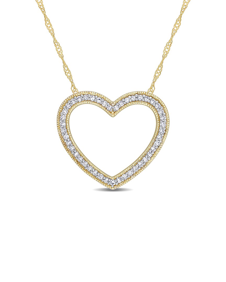 Rina Limor 14k 0.23 Ct. Tw. Diamond Heart Necklace