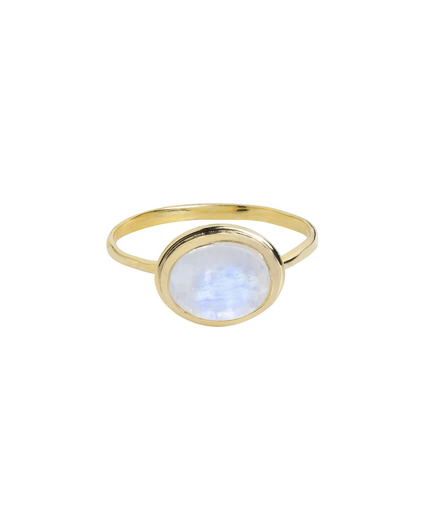 Tiramisu 14k Over Silver 3.36 Ct. Tw. Rainbow Moonstone Ring