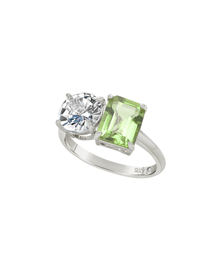 Shop Suzy Levian Silver 5.00 Ct. Tw. Gemstone Toi Et Moi Ring