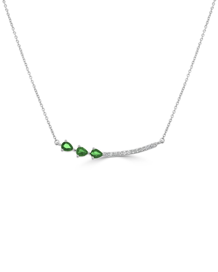 Sabrina Designs 14k 0.62 Ct. Tw. Diamond & Emerald Pendant