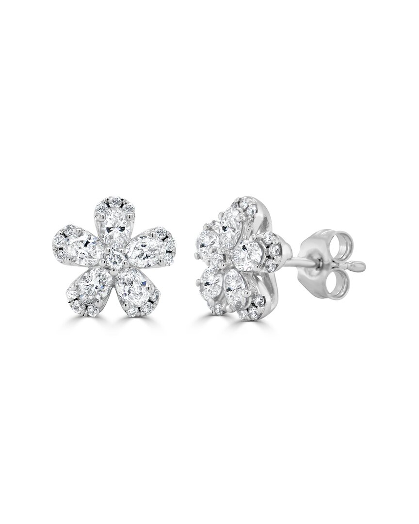 Sabrina Designs 14k 1.20 Ct. Tw. Diamond Flower Earrings