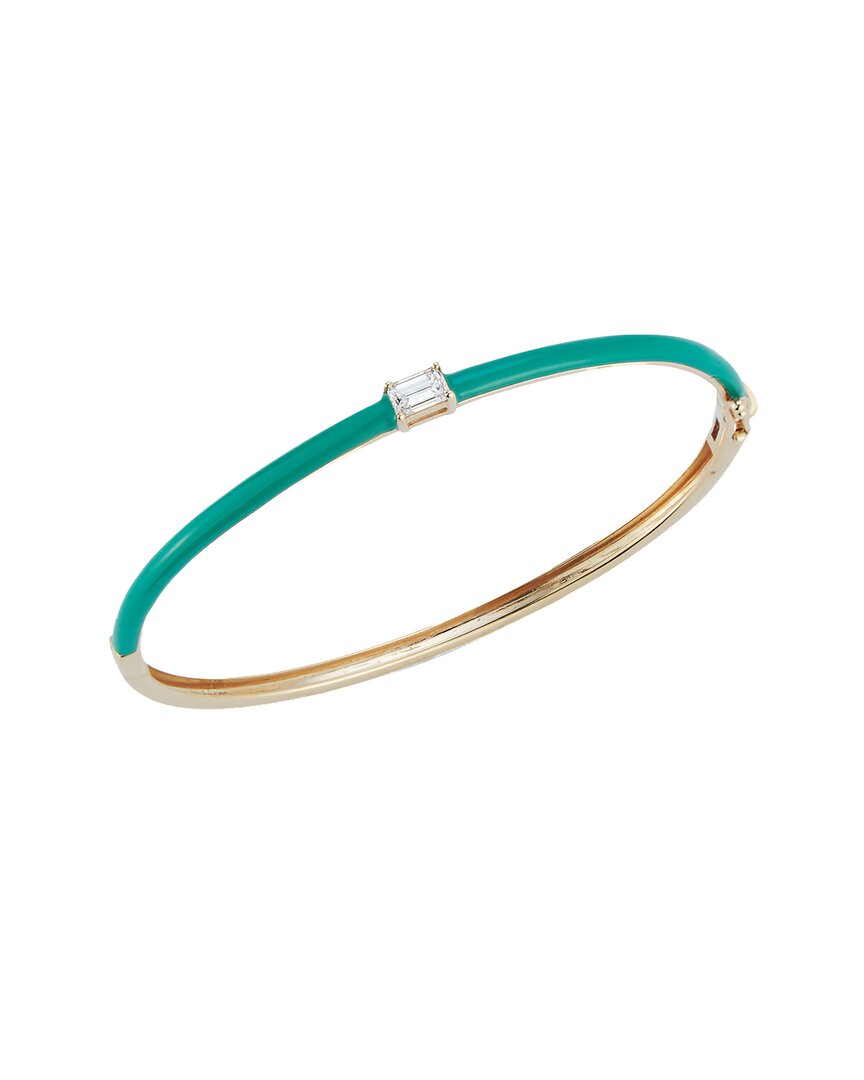 Nephora 14k 0.30 Ct. Tw. Diamond Bangle Bracelet In Green