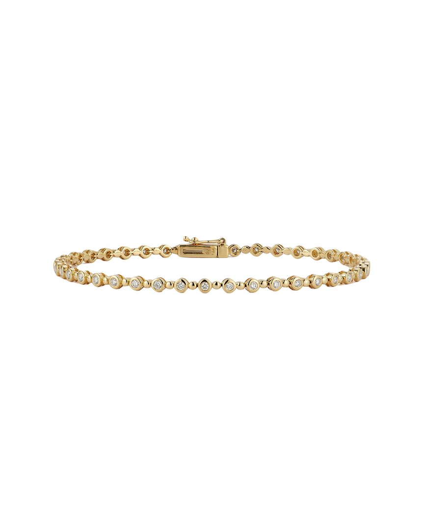 Nephora 14k 0.62 Ct. Tw. Diamond Beaded Bracelet In Gold