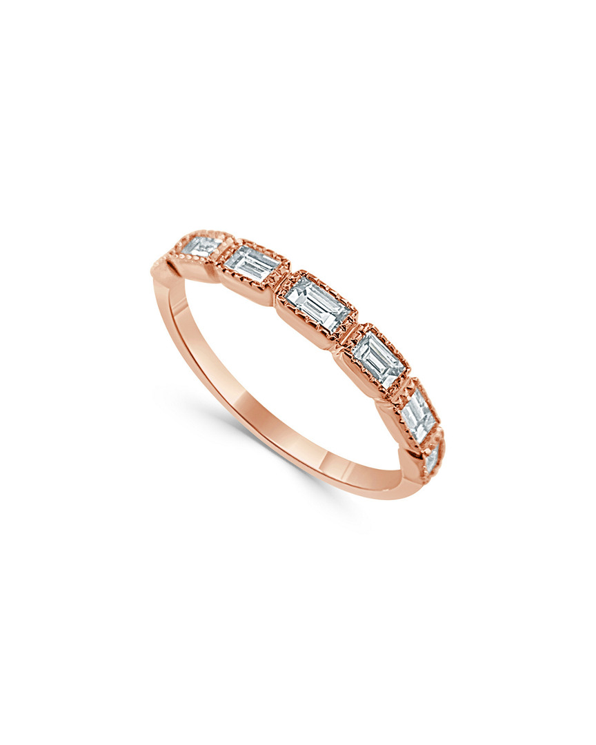 Sabrina Designs 14k Rose Gold Diamond Baguette Ring In Pink