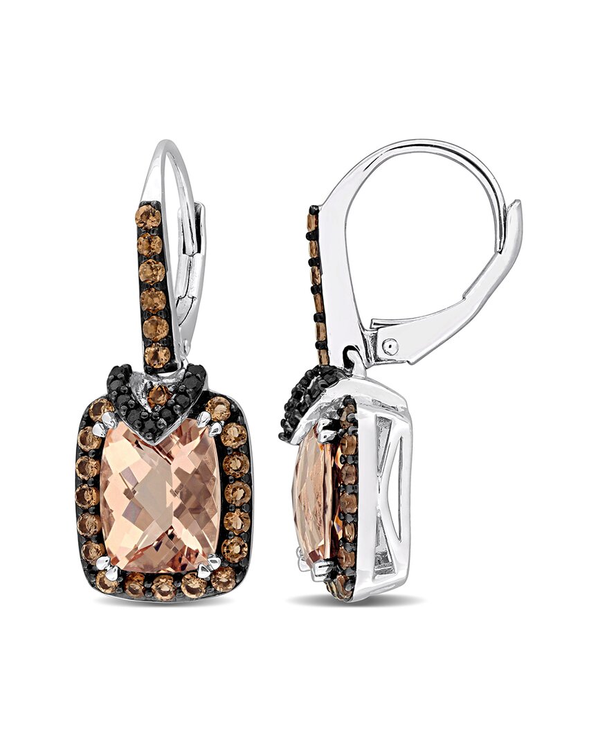 Rina Limor Dangle 4.30 Ct. Tw. Diamond & Morganite Dangle Earrings