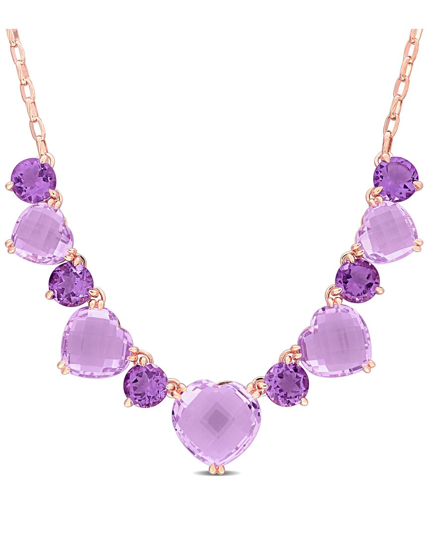 Shop Rina Limor Bib 37.48 Ct. Tw. Rose De France Bib Necklace