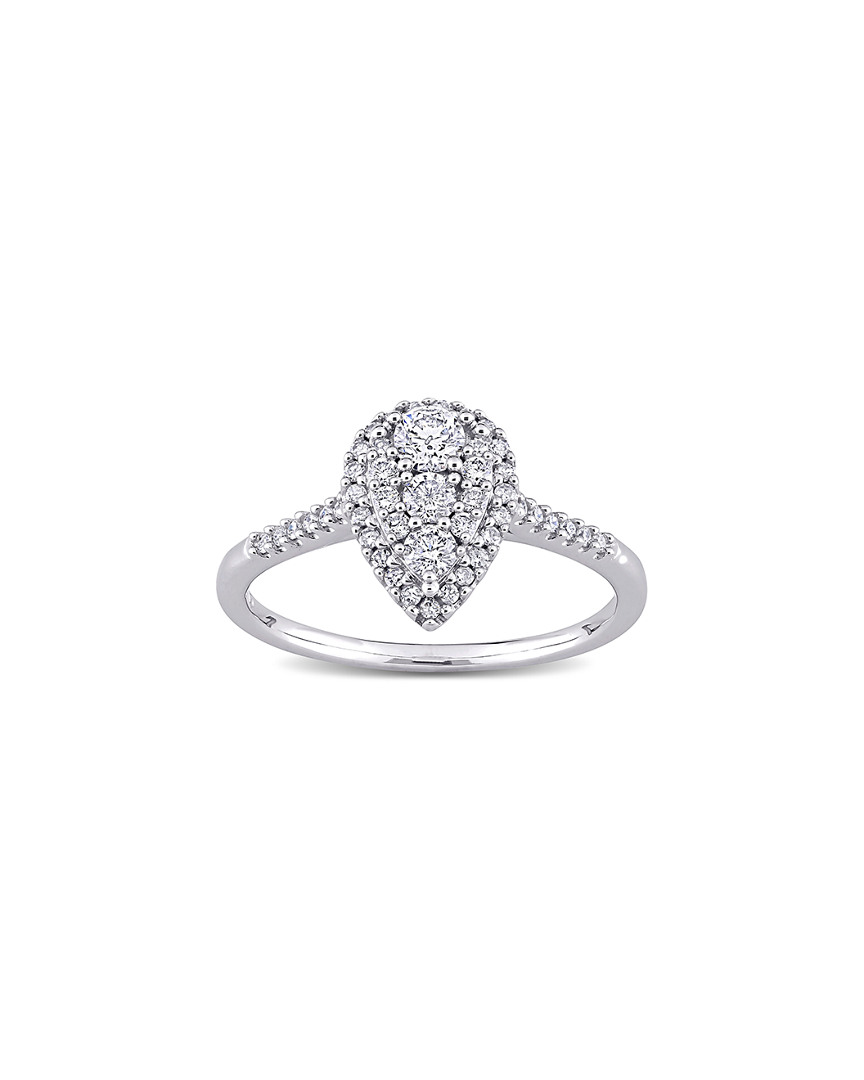 Rina Limor 10k 0.50 Ct. Tw. Diamond Halo Ring