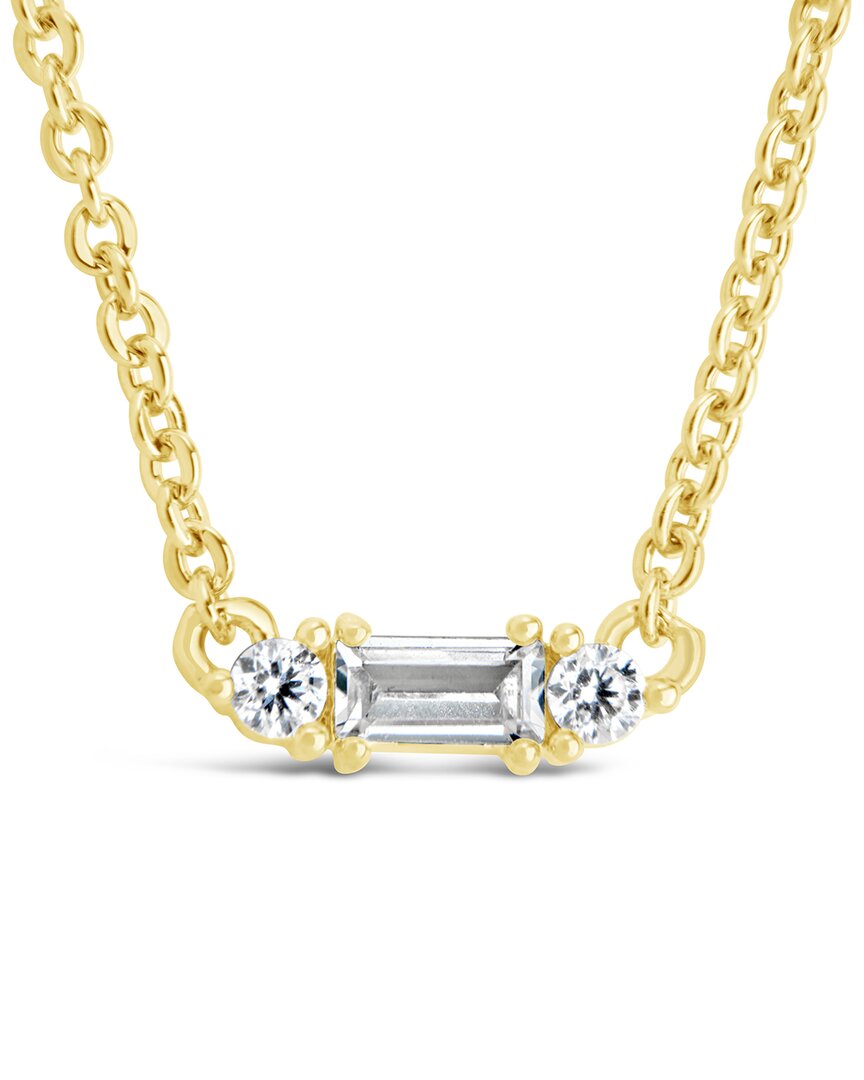 Sterling Forever 14k Plated Cz Amara Pendant Necklace In Gold