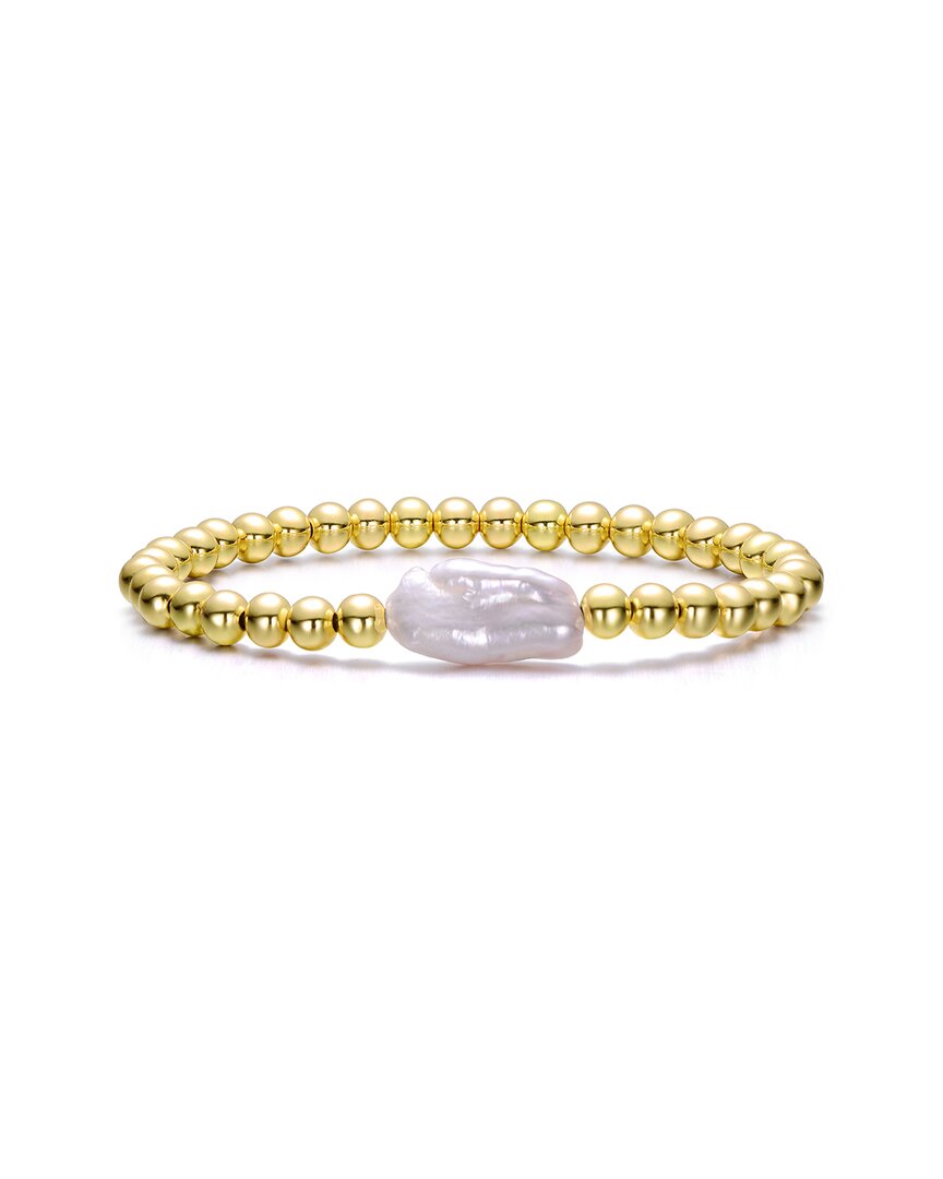 Rachel Glauber 14k Plated Bracelet In Gold-tone