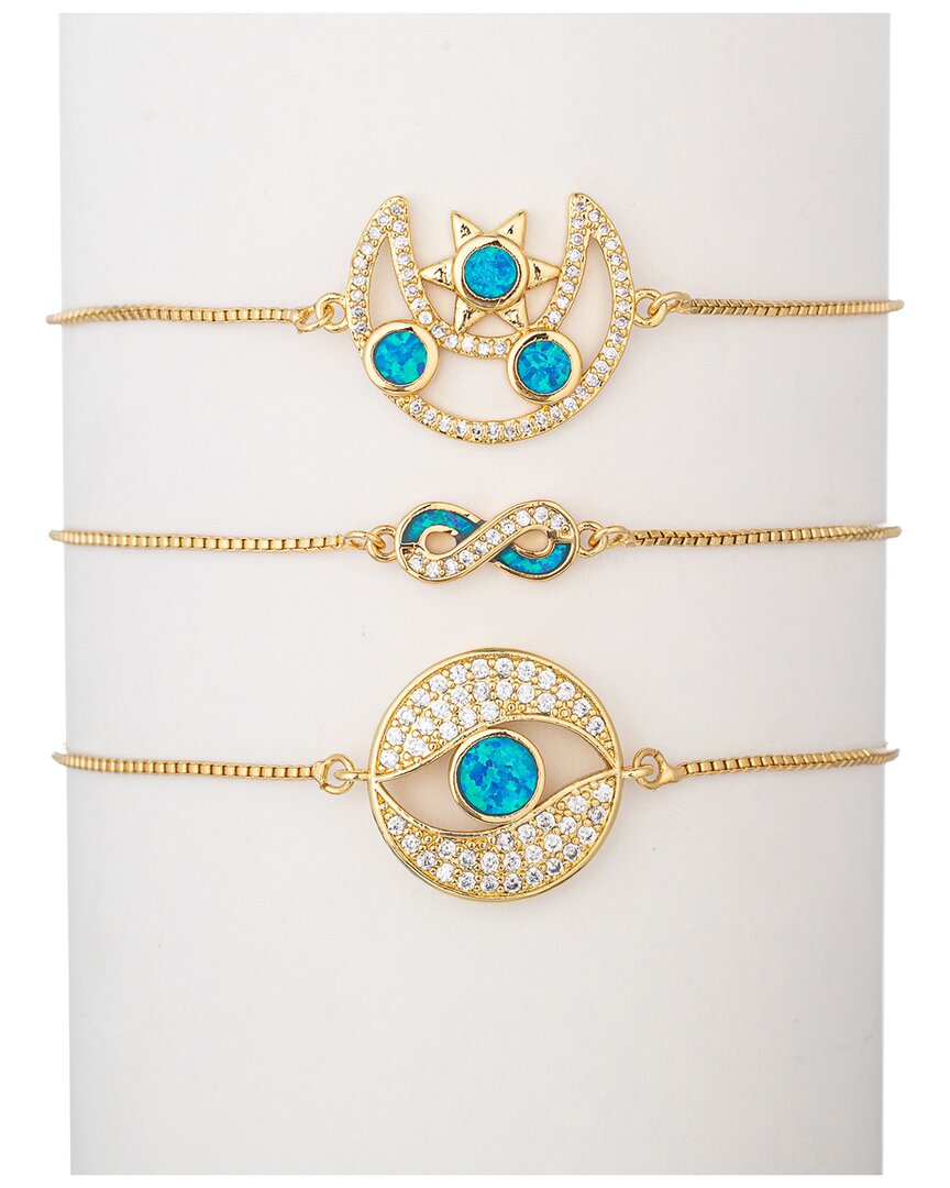 Eye Candy La Dnu 0 Units Sold  The Luxe Collection Cz Infinity & Eye Cuff Bracelet Set
