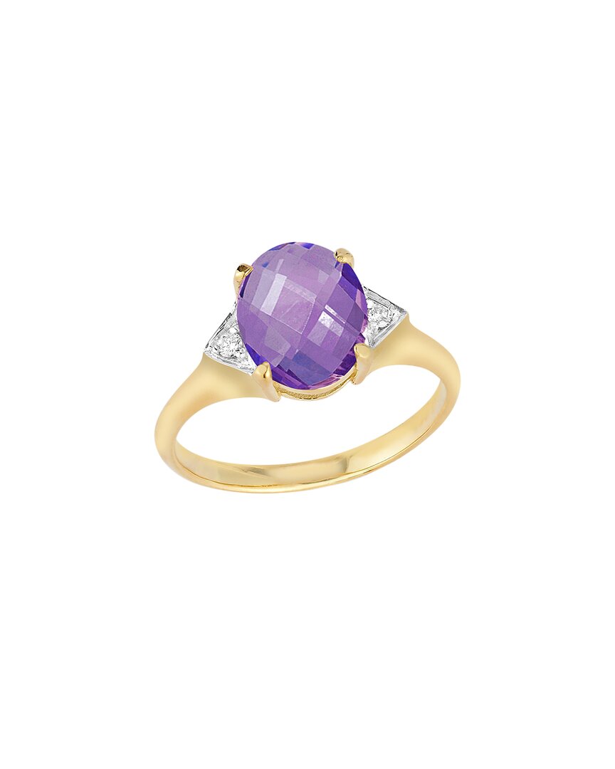I. Reiss 14k 5.40 Ct. Tw. Diamond & Amethyst Cocktail Ring In Purple