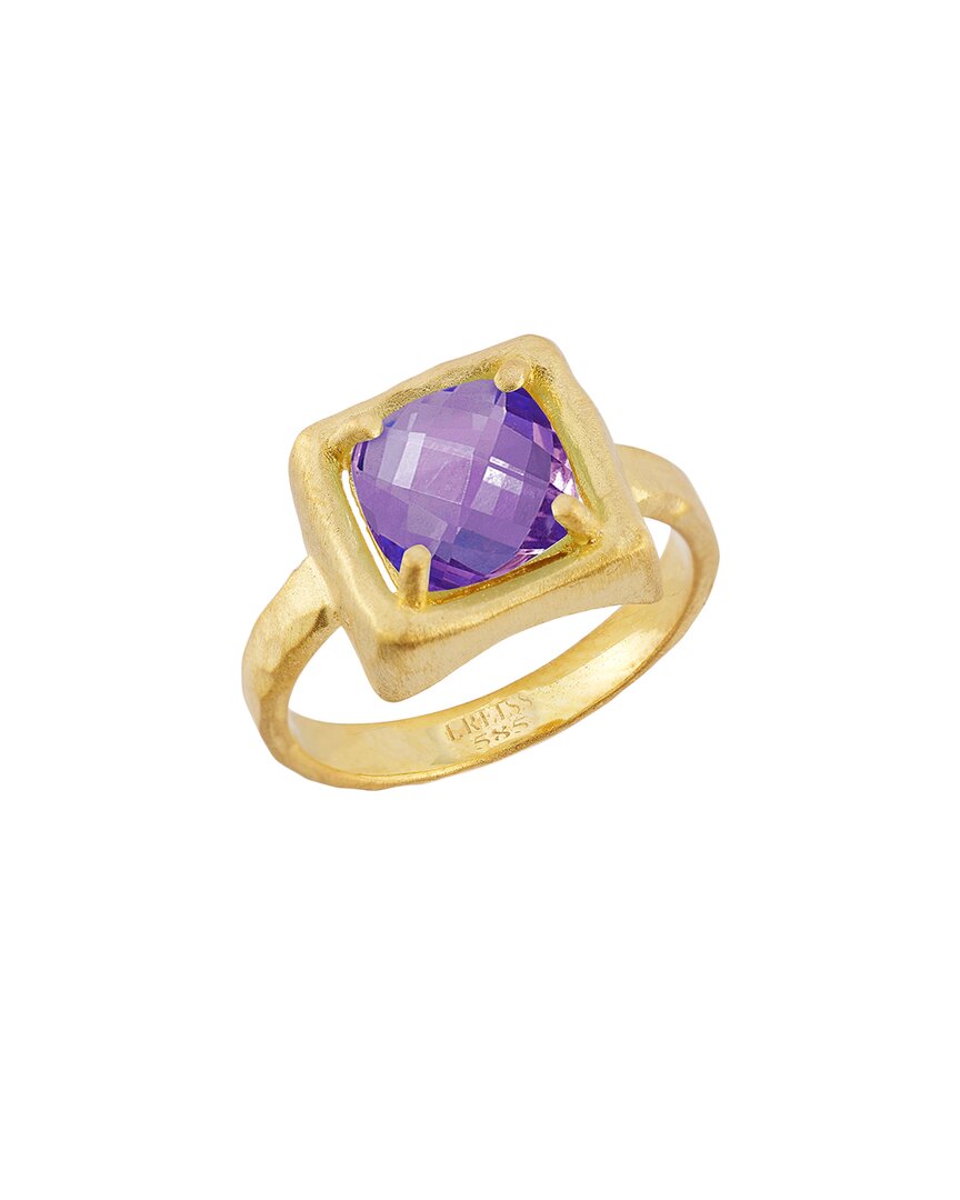 I. Reiss 14k 1.75 Ct. Tw. Diamond & Amethyst Cocktail Ring In Gold