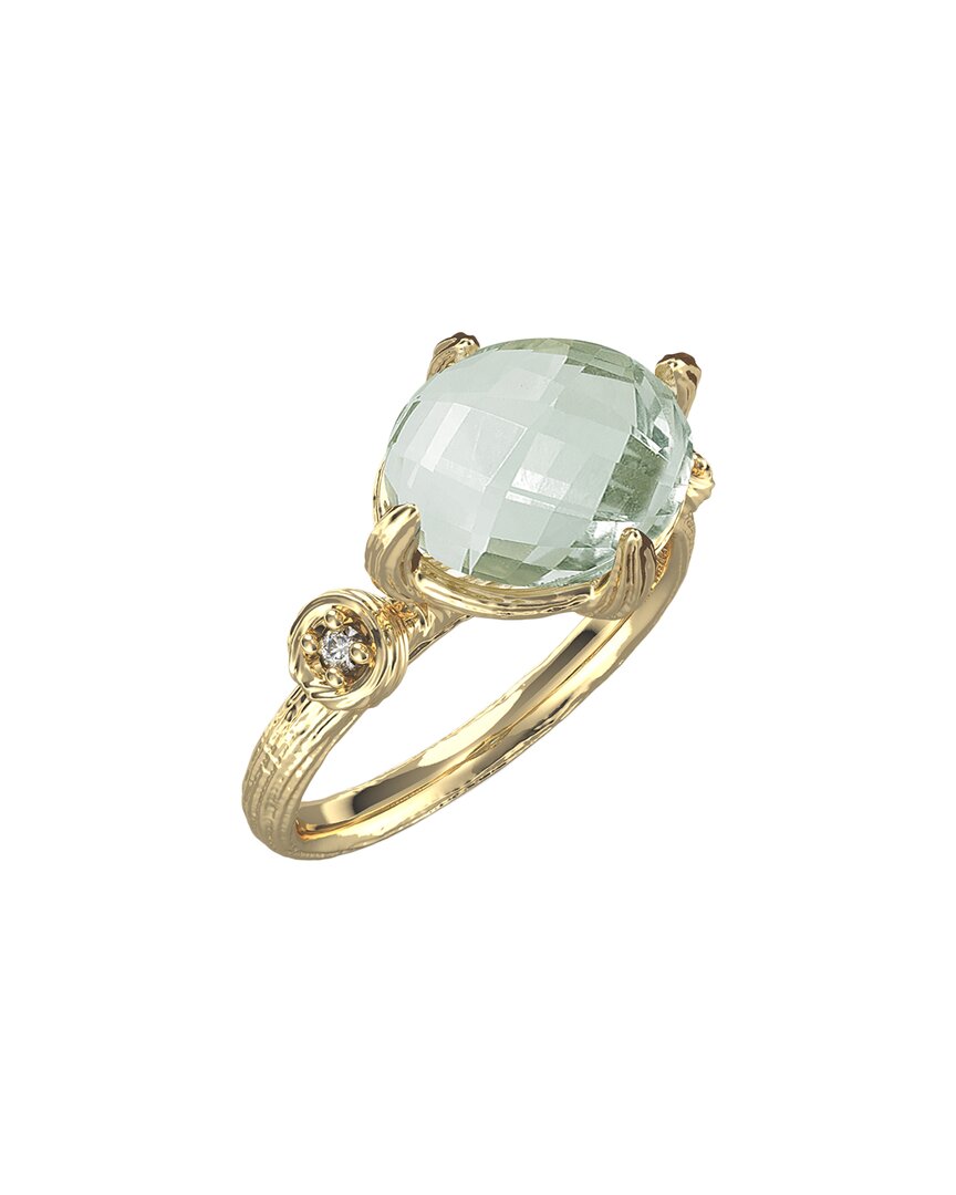 I. Reiss 14k 2.50 Ct. Tw. Diamond & Green Amethyst Cocktail Ring In Gold