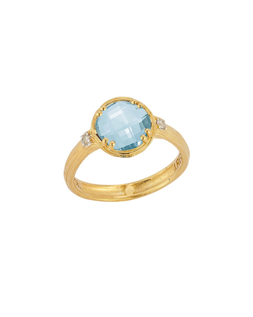 Shop I. Reiss 14k 1.80 Ct. Tw. Diamond & Blue Topaz Cocktail Ring