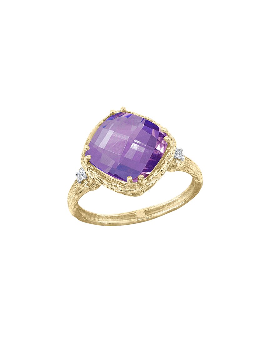 I. Reiss 14k 3.55 Ct. Tw. Diamond & Amethyst Cocktail Ring In Gold