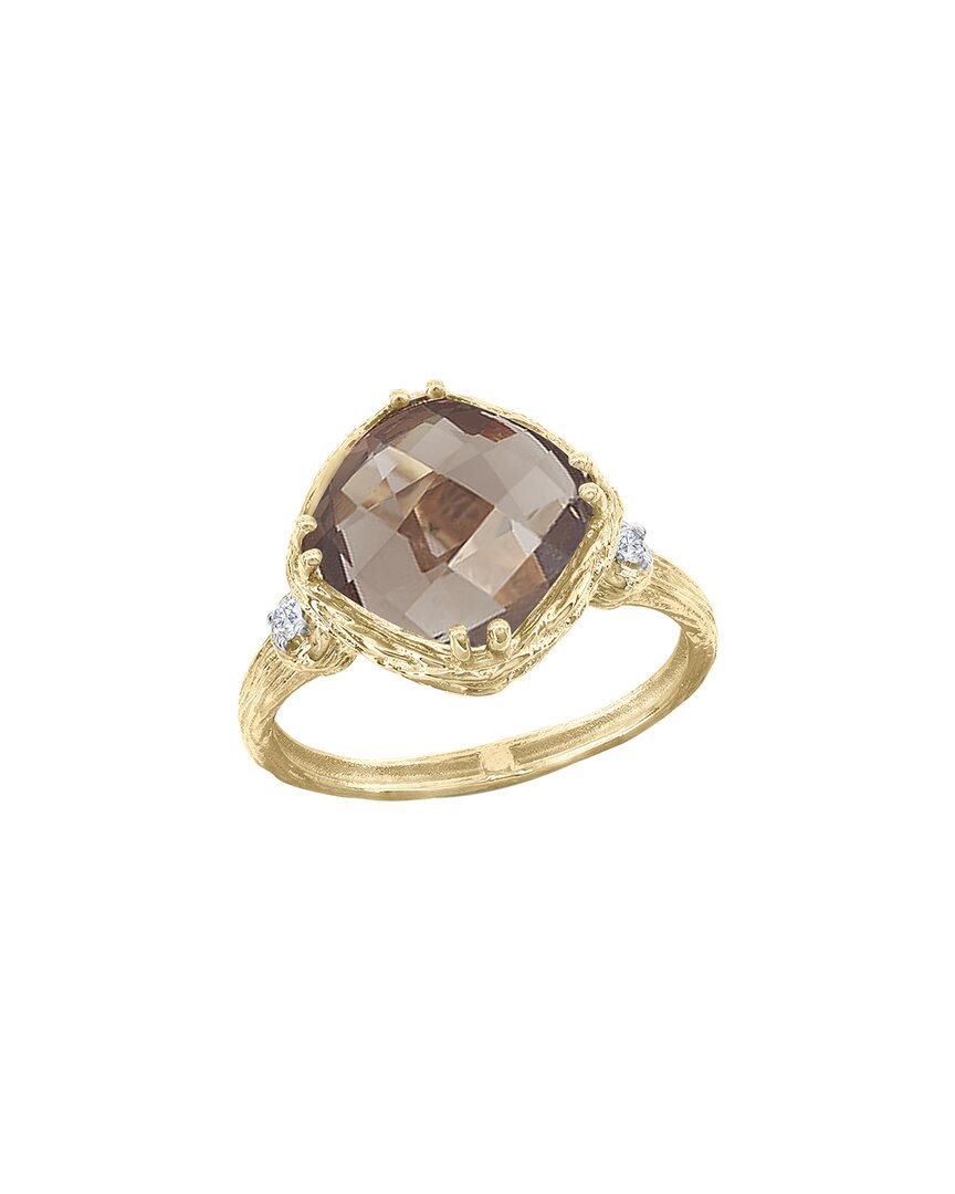 I. Reiss 14k 3.55 Ct. Tw. Diamond & Smokey Topaz Cocktail Ring In Gold