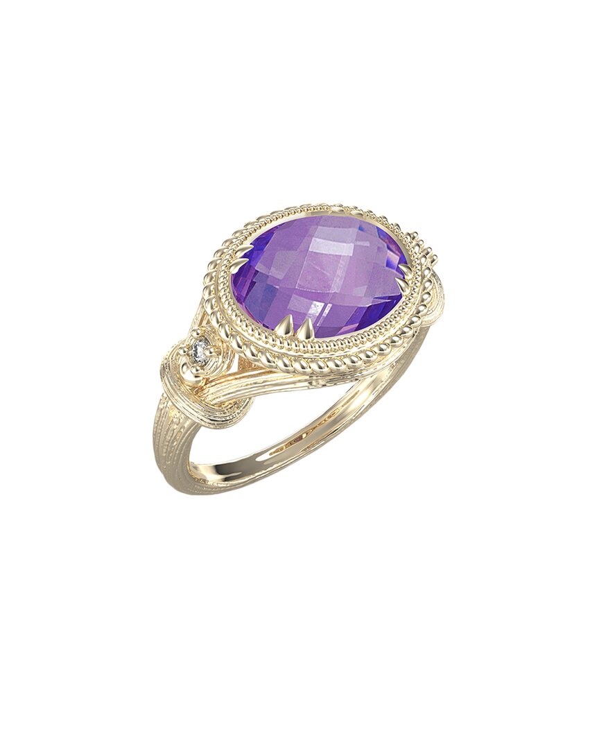 I. Reiss 14k 2.75 Ct. Tw. Diamond & Amethyst Ring In Purple