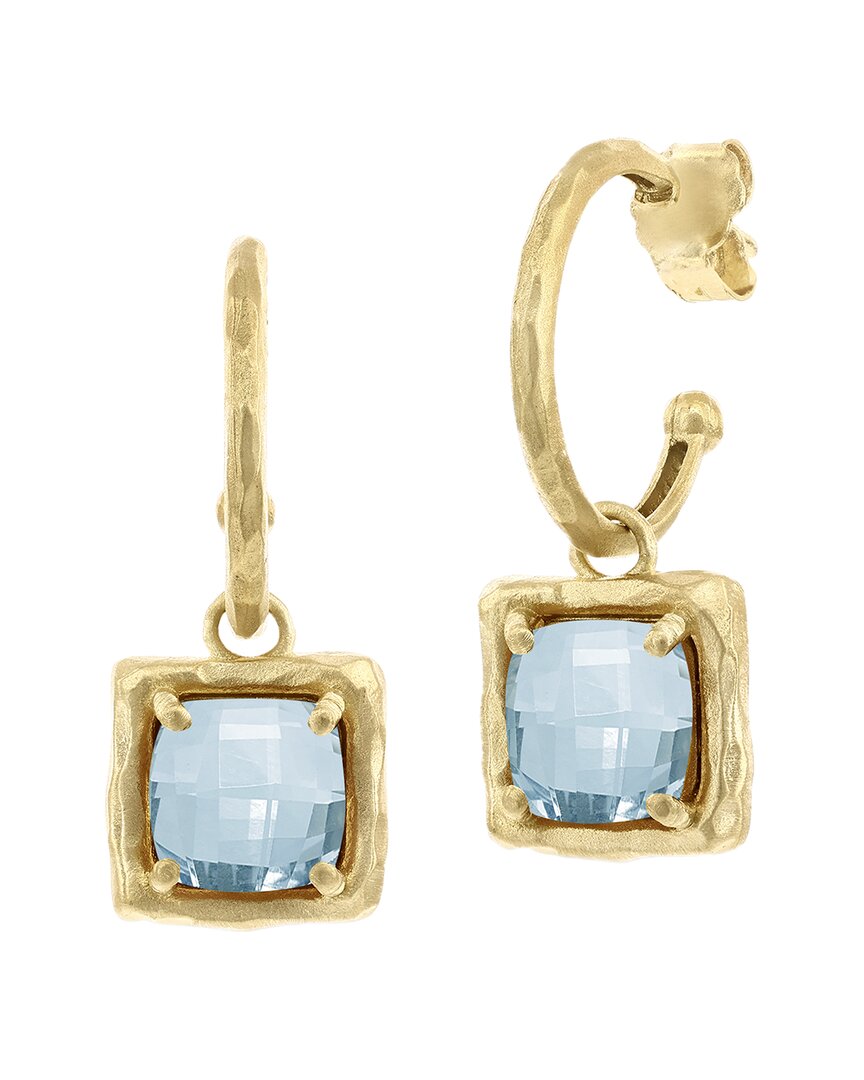 Shop I. Reiss 14k 9.50 Ct. Tw. Diamond & Blue Topaz Charm Earrings